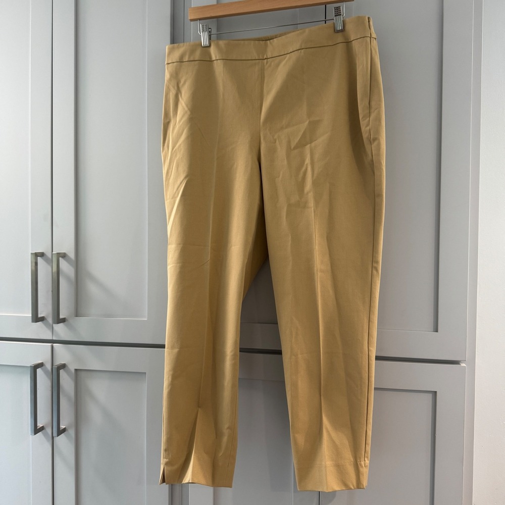 NWT‎ Talbots Chatham Ankle Pants Curvy Petite 16P Khaki Dress Career Trousers